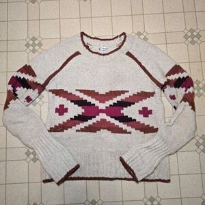 Smartwool Women's CHUP Pullover Sweater MEDIUM Multi Raglan Sleeve Cozy